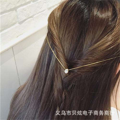 韩国东大门时尚珍珠后置细发带头箍发箍韩版发饰头饰品美发盘发器